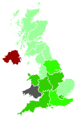 Click on a region for air pollution levels for 01/01/1990