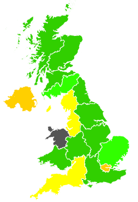Click on a region for air pollution levels for 01/01/2002