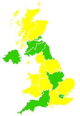 Click on a region for air pollution levels for 01/03/2008