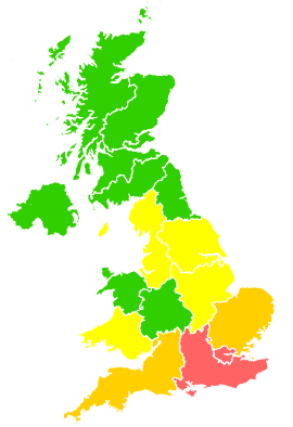 Click on a region for air pollution levels for 01/03/2012