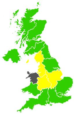 Click on a region for air pollution levels for 01/04/2001
