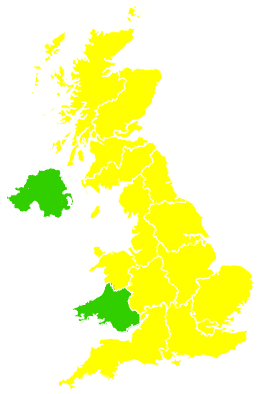Click on a region for air pollution levels for 01/04/2013