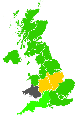 Click on a region for air pollution levels for 01/05/1989