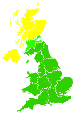 Click on a region for air pollution levels for 01/05/2002