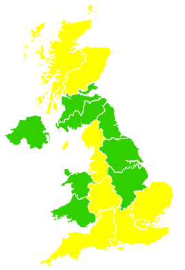 Click on a region for air pollution levels for 01/05/2006
