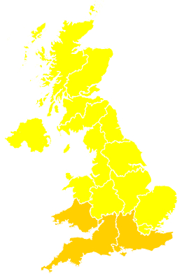 Click on a region for air pollution levels for 01/05/2007