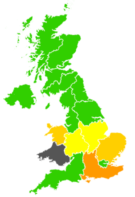 Click on a region for air pollution levels for 01/06/1990