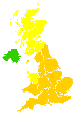 Click on a region for air pollution levels for 01/06/2021