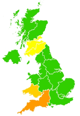 Click on a region for air pollution levels for 01/06/2024