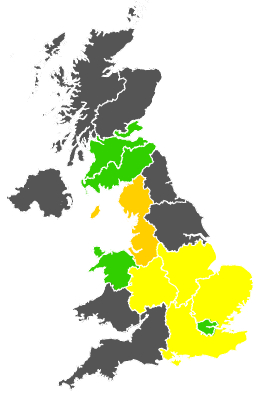 Click on a region for air pollution levels for 01/07/1986