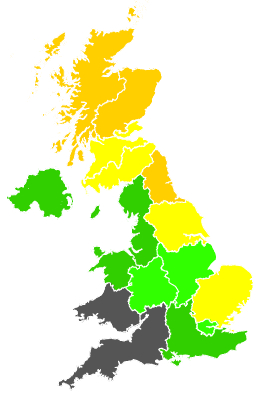 Click on a region for air pollution levels for 01/07/1988
