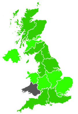 Click on a region for air pollution levels for 01/07/1991