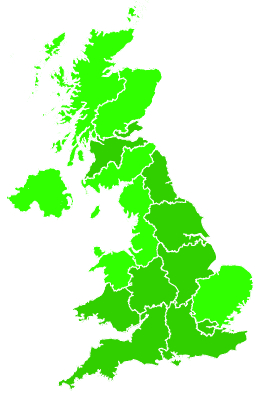 Click on a region for air pollution levels for 01/07/1997