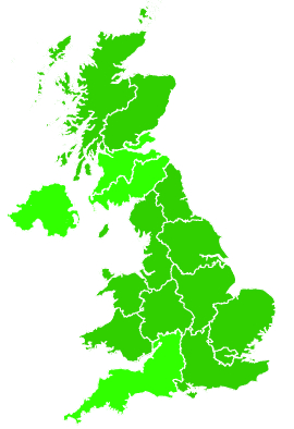 Click on a region for air pollution levels for 01/08/2018