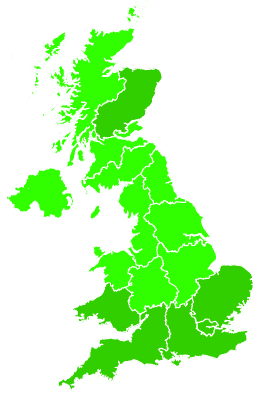 Click on a region for air pollution levels for 01/08/2023