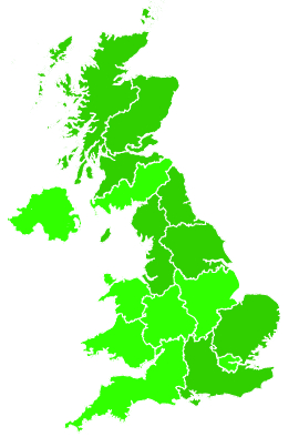 Click on a region for air pollution levels for 01/09/1992