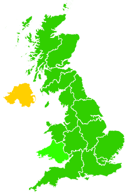 Click on a region for air pollution levels for 01/09/1994