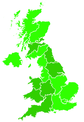 Click on a region for air pollution levels for 01/09/1995