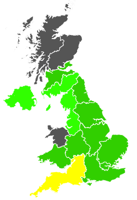 Click on a region for air pollution levels for 01/09/1997