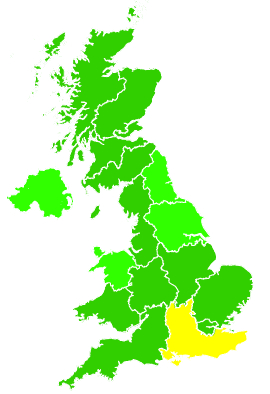 Click on a region for air pollution levels for 01/09/2000