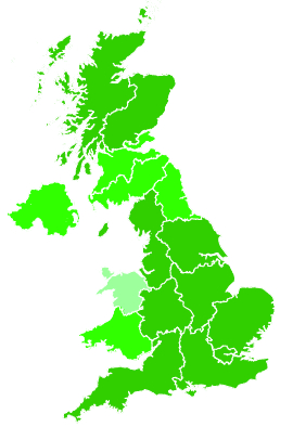 Click on a region for air pollution levels for 01/09/2019