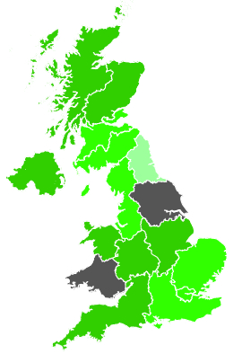 Click on a region for air pollution levels for 01/10/1989