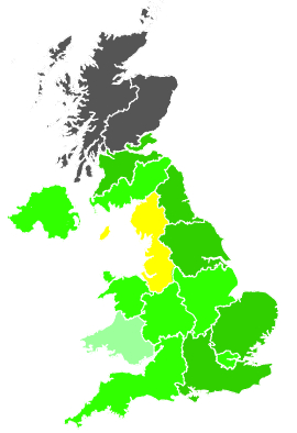 Click on a region for air pollution levels for 01/10/1993