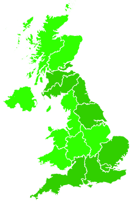 Click on a region for air pollution levels for 01/10/2019