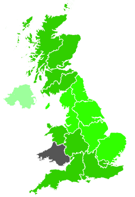 Click on a region for air pollution levels for 01/11/1988