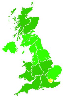Click on a region for air pollution levels for 01/11/2007