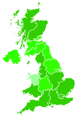 Click on a region for air pollution levels for 01/11/2022