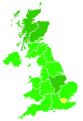 Click on a region for air pollution levels for 01/11/2024