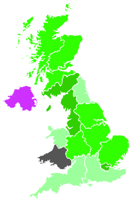 Click on a region for air pollution levels for 01/12/1991