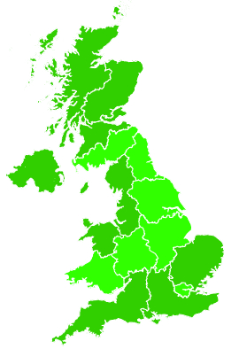 Click on a region for air pollution levels for 01/12/2019