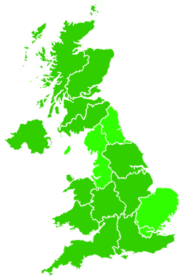 Click on a region for air pollution levels for 01/12/2024