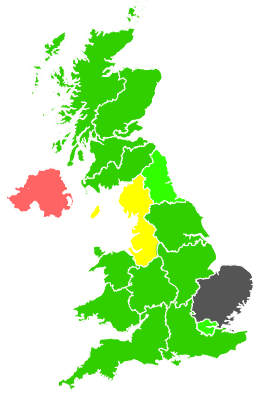 Click on a region for air pollution levels for 02/01/1995