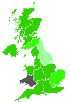 Click on a region for air pollution levels for 02/02/1989