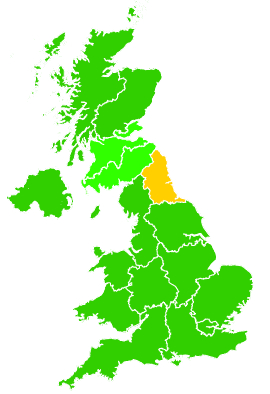 Click on a region for air pollution levels for 02/02/2005