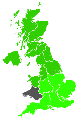 Click on a region for air pollution levels for 02/03/1990