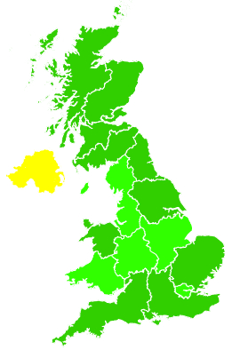 Click on a region for air pollution levels for 02/03/1996