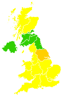 Click on a region for air pollution levels for 02/03/2008