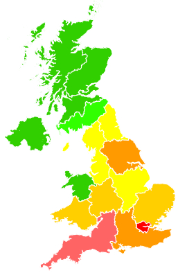 Click on a region for air pollution levels for 02/03/2012