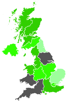 Click on a region for air pollution levels for 02/04/1987