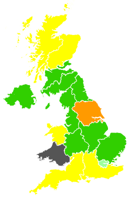 Click on a region for air pollution levels for 02/04/1991
