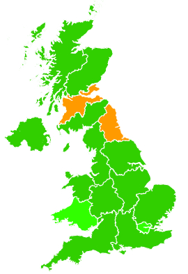 Click on a region for air pollution levels for 02/04/1993
