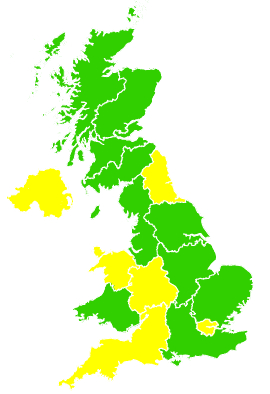 Click on a region for air pollution levels for 02/04/2000
