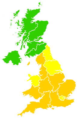 Click on a region for air pollution levels for 02/04/2005