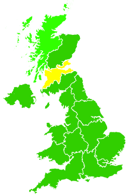 Click on a region for air pollution levels for 02/04/2021