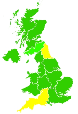 Click on a region for air pollution levels for 02/04/2024