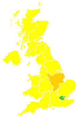 Click on a region for air pollution levels for 02/05/2000